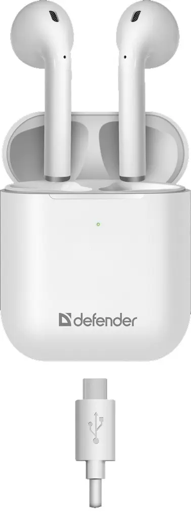 Наушники Defender Twins 631, белый