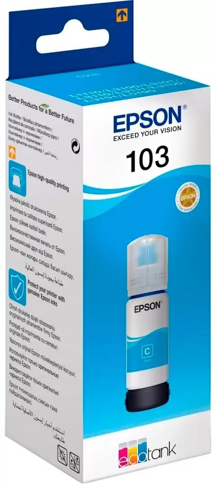 Recipient de cerneală Epson 103 EcoTank, cyan