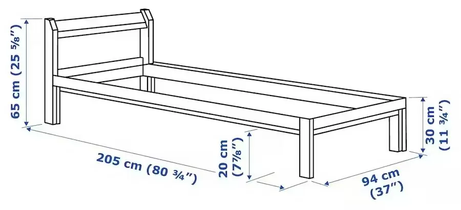 Pat IKEA Neiden Luroy 90x200cm, pin