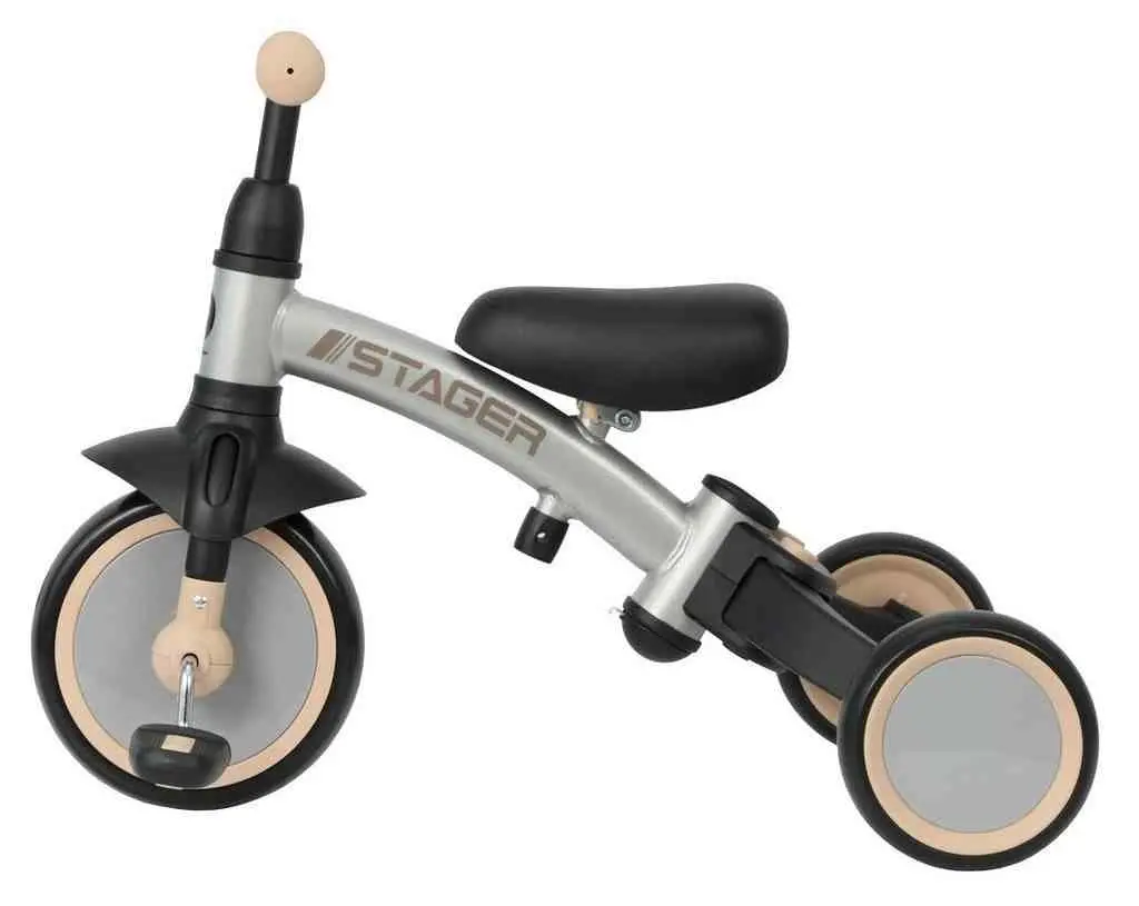 Bicicletă pentru copii Qplay Stager 3 in1, gri