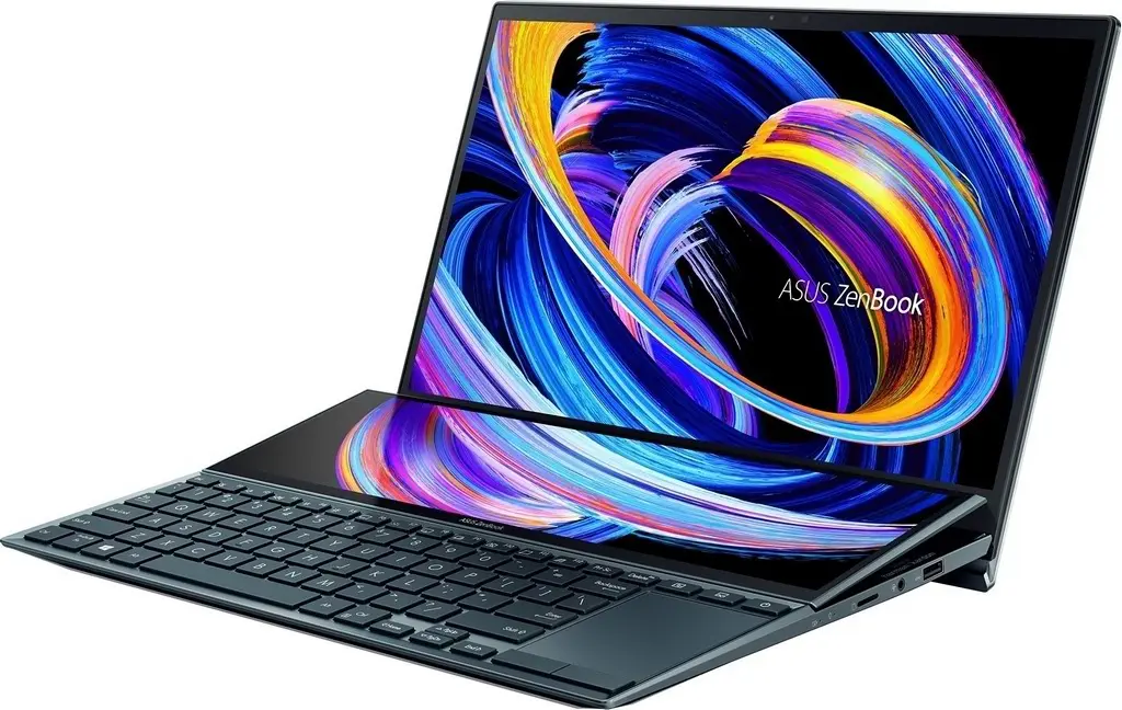 Laptop Asus Zenbook Duo UX482EG (14"/FHD/Core i7-1165G7/16GB/512GB/GeForce MX450 2GB/Win10), albastru pe tehnoparc.md Laptop Asus Zenbook Duo UX482EG (14"/FHD/Core i7-1165G7/16GB/512GB/GeForce MX450 2GB/Win10), albastru