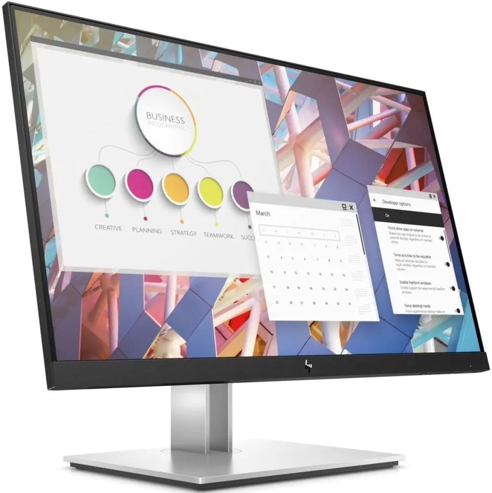 Monitor HP E24, negru/argintiu