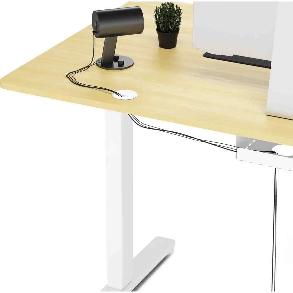 Masă de birou SENSE7 Nojo 140x70, pin alb