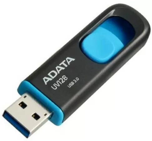 Flash USB A-Data UV128 16GB, negru/albastru