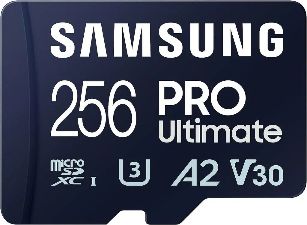 Карта памяти Samsung MicroSD PRO Ultimate Class 10 UHS-I U3 + SD adapter, 256GB