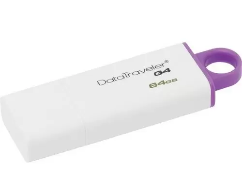 USB-флешка Kingston DataTraveler G4 64GB, белый/фиолетовый
