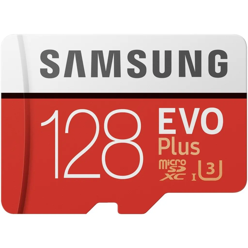 Card de memorie flash Samsung EVO Plus 100 Mb/s microSDXC UHS-I U3 + SD adapter, 128GB