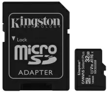 Card de memorie flash Kingston Canvas Select Plus microSDHC 32GB UHS-I U1 V10 A1 + SD adapter