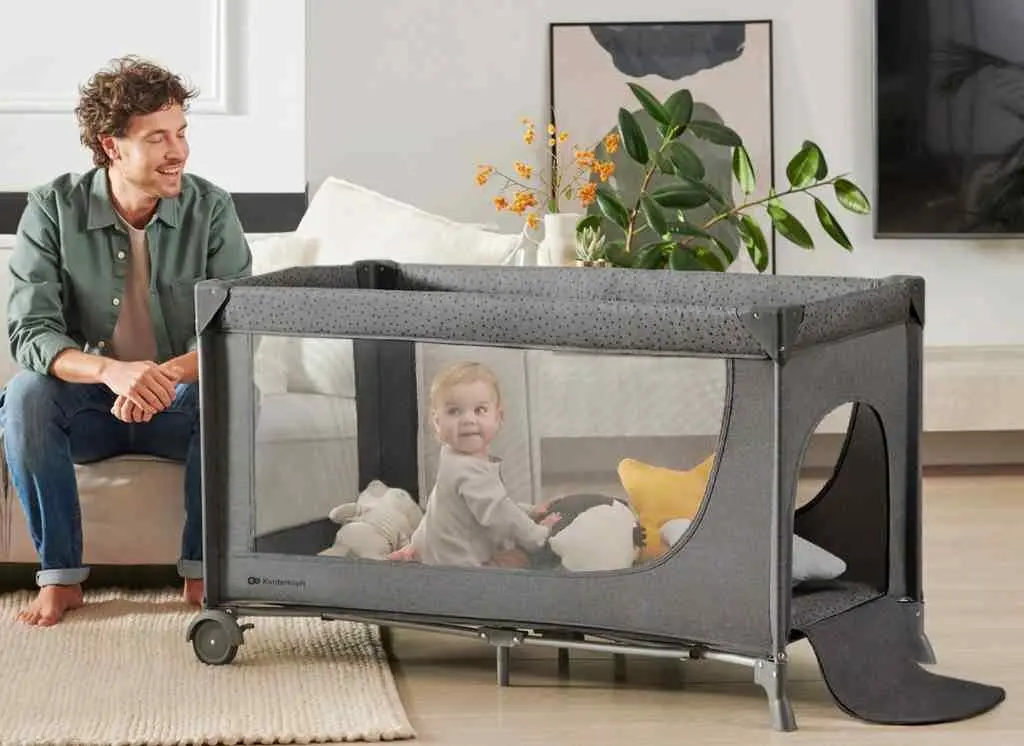 Манеж KinderKraft Joy2, серый
