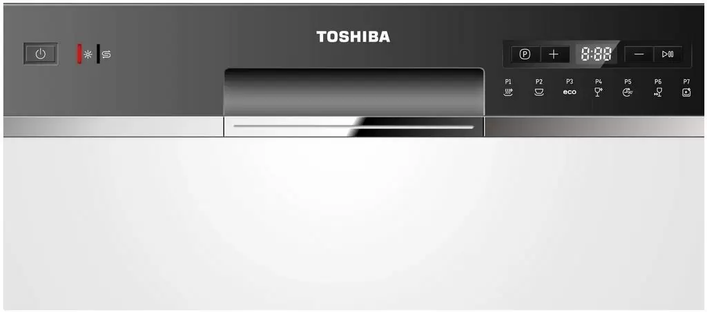 Maşină de spălat vase Toshiba DW-08T2EE(W)-PL, alb/negru