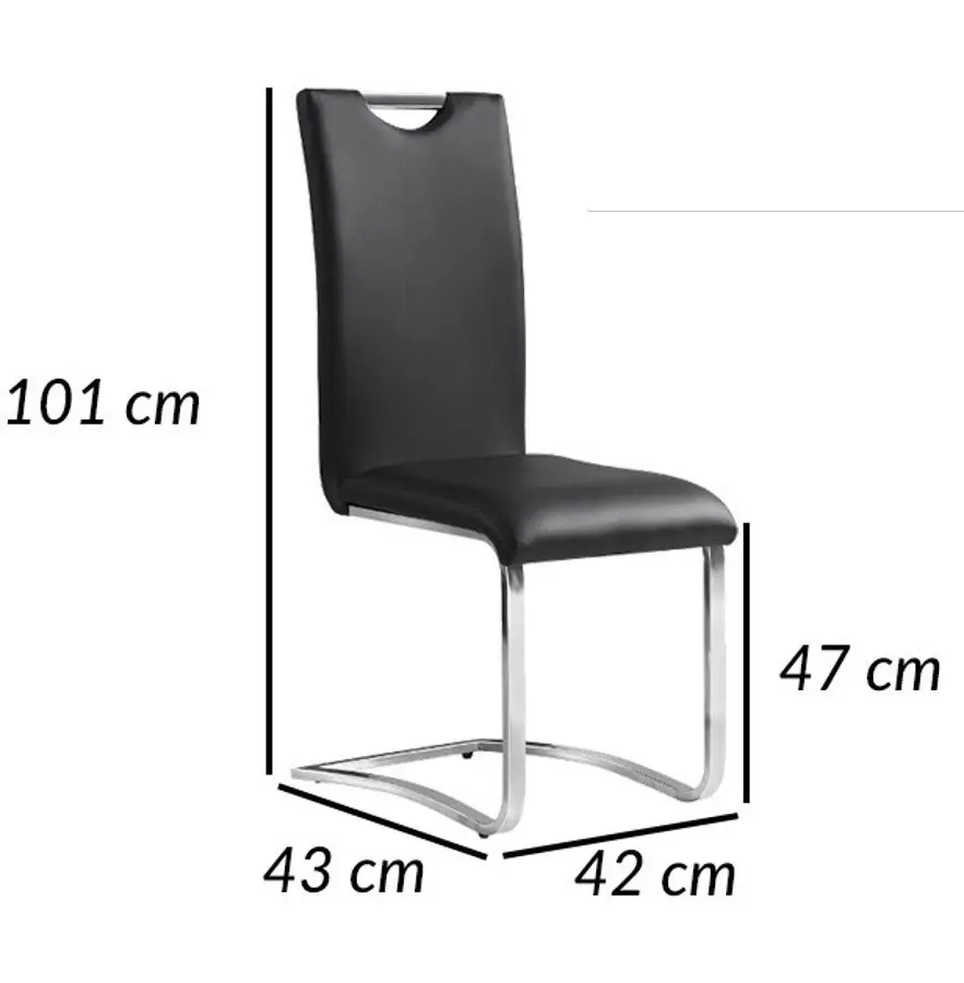 Scaun Signal H790 Eco, crom/negru