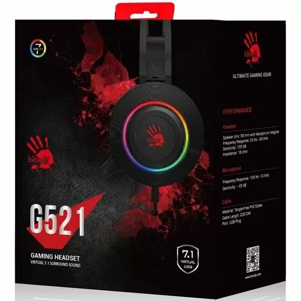 Наушники Bloody G521, черный