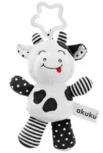 Jucărie pentru pătucuri şi cărucioare Akuku A0471, negru/alb