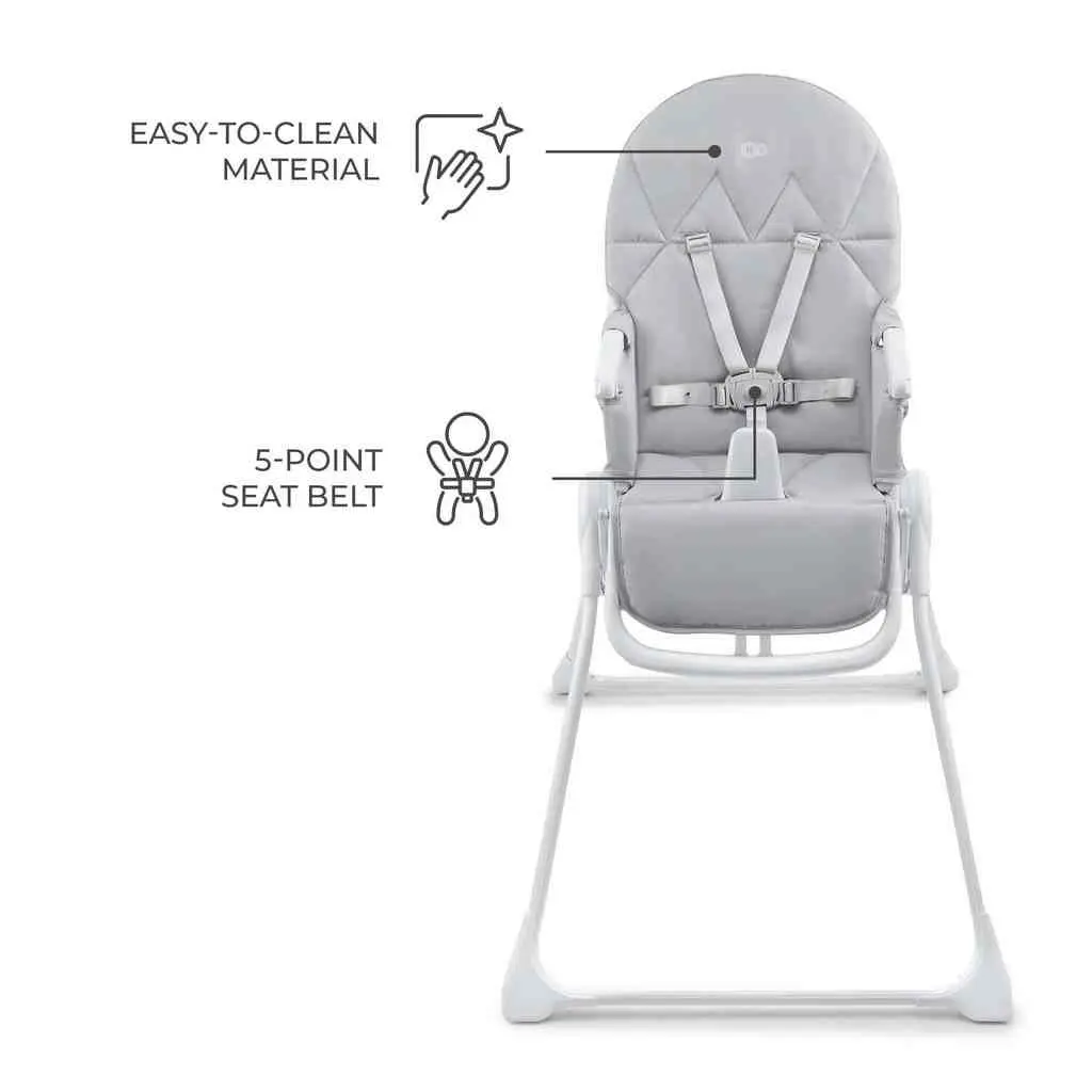 Scaun de masă KinderKraft Binci, gri deschis