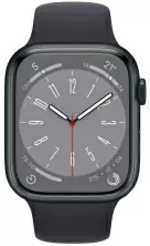 Умные часы Apple Watch Series 8 45мм, корпус из алюминия, спортивный ремешок темная ночь