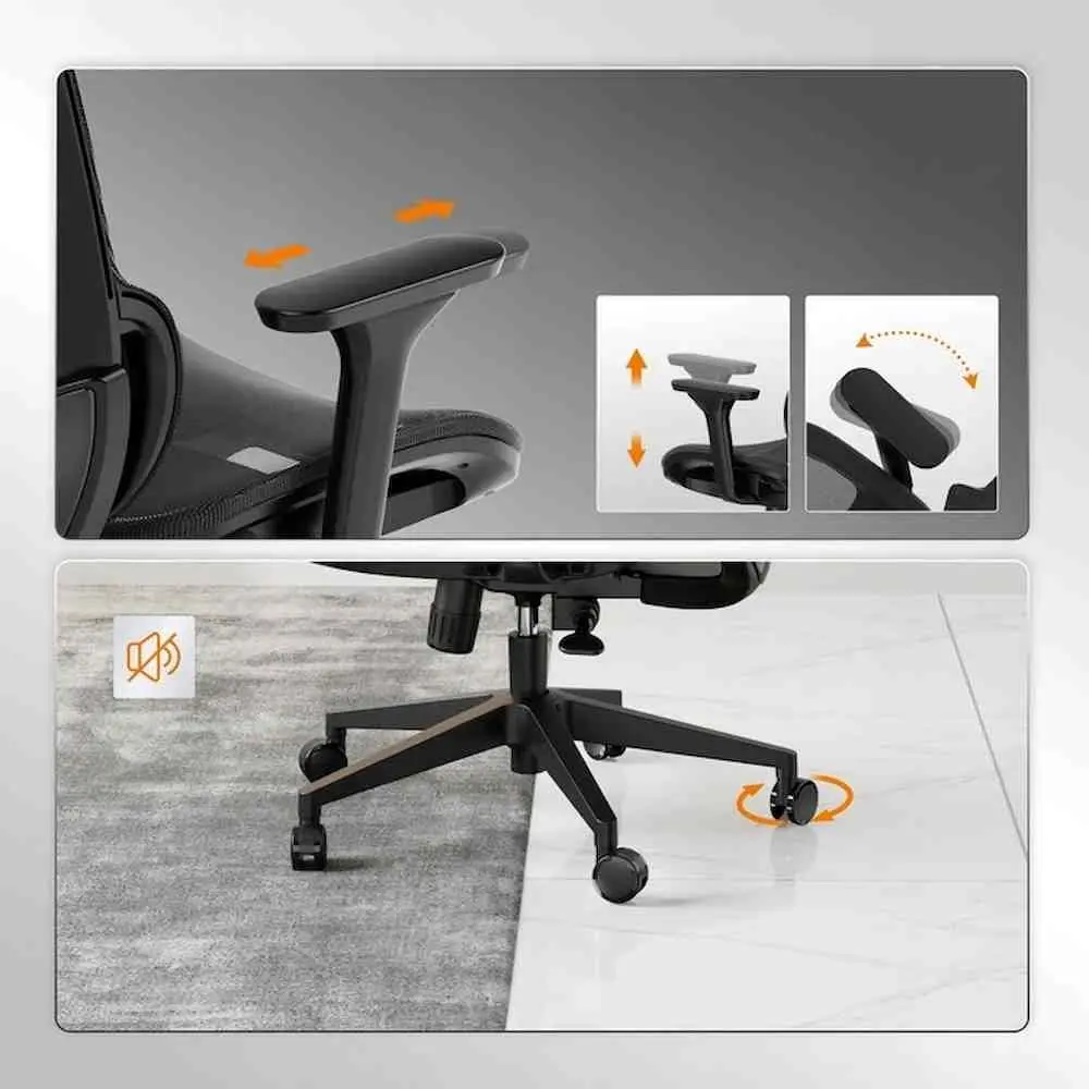 Scaun de birou SENSE7 Neyo, negru