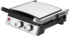 Grătar electric ECG Duo Grill & Waffle KG 2033, inox/negru