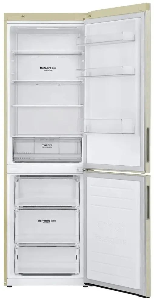 Холодильник LG GA-B459CEWL, бежевый