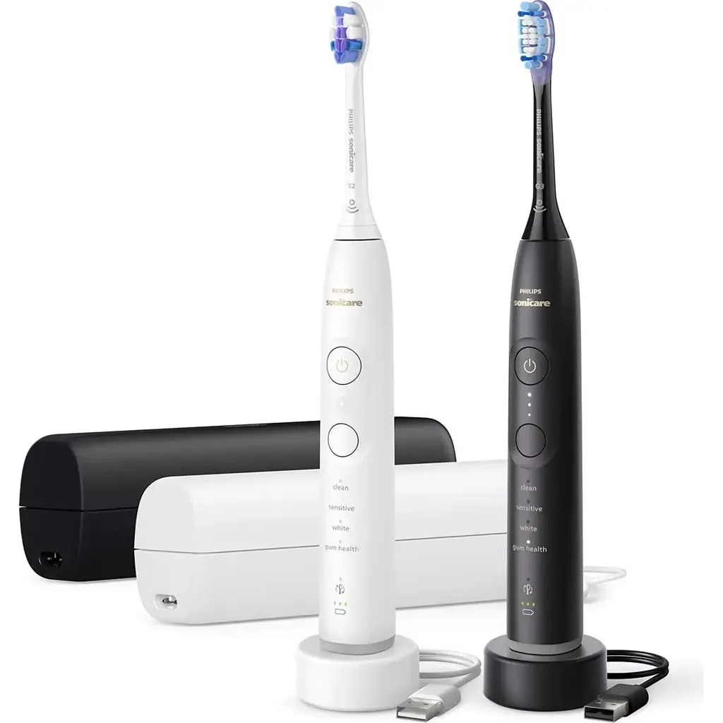 Электрическая зубная щетка Philips HX7429/02, черный , белый на tehnoparc.md Электрическая зубная щетка Philips HX7429/02, черный , белый