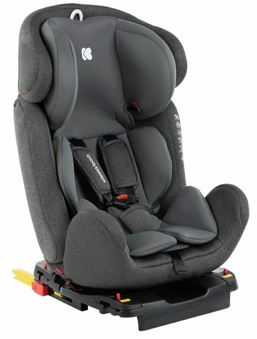 Scaun auto Kikka Boo 4 Safe + Isofix, negru/gri