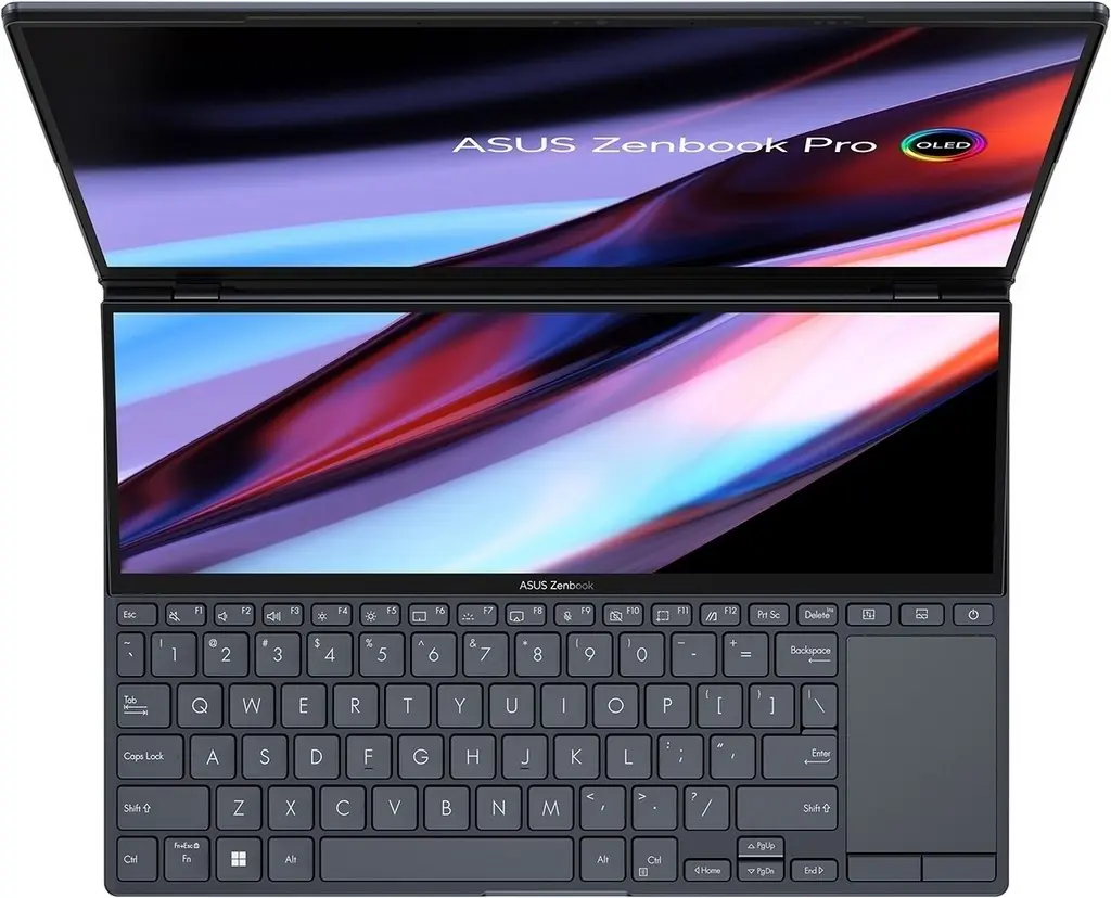 Laptop Asus Zenbook Pro 14 Duo UX8402VU (14.5"/2.8K/Core i7-13700H/16GB/1TB/GeForce RTX 4050 6GB/Win 11), negru pe tehnoparc.md Laptop Asus Zenbook Pro 14 Duo UX8402VU (14.5"/2.8K/Core i7-13700H/16GB/1TB/GeForce RTX 4050 6GB/Win 11), negru