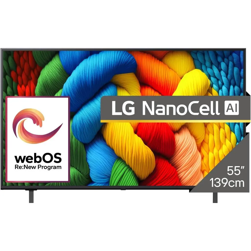 Телевизор LG 55NANO80A3B, черный