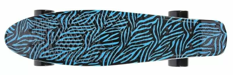 Skateboard Signa Art Tiger, negru/albastru