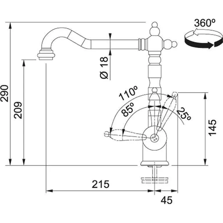 Baterie pentru bucătărie Franke Old England Ramato Monojet, aramă pe tehnoparc.md Baterie pentru bucătărie Franke Old England Ramato Monojet, aramă