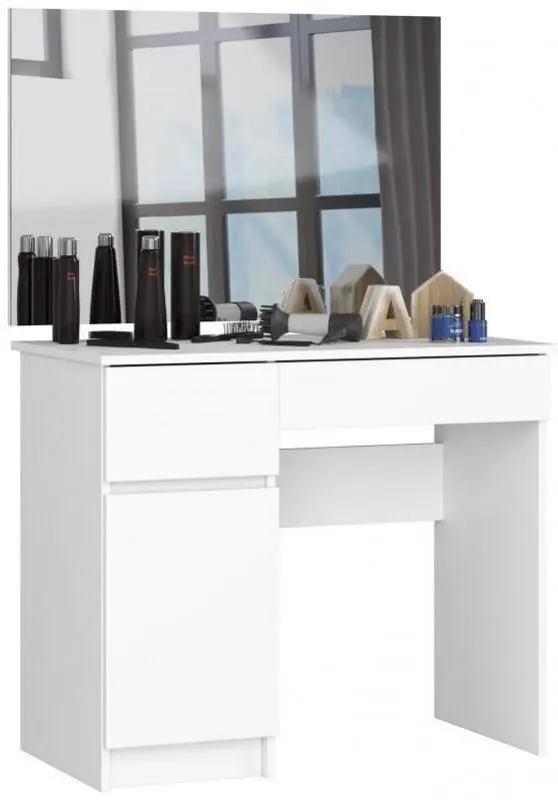 Masă de toaletă Akord P-2/SL 900x600cm Left, alb