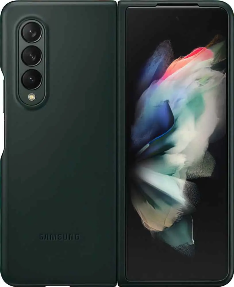 Husă de protecție Samsung Leather Cover Galaxy Z Fold 3, verde