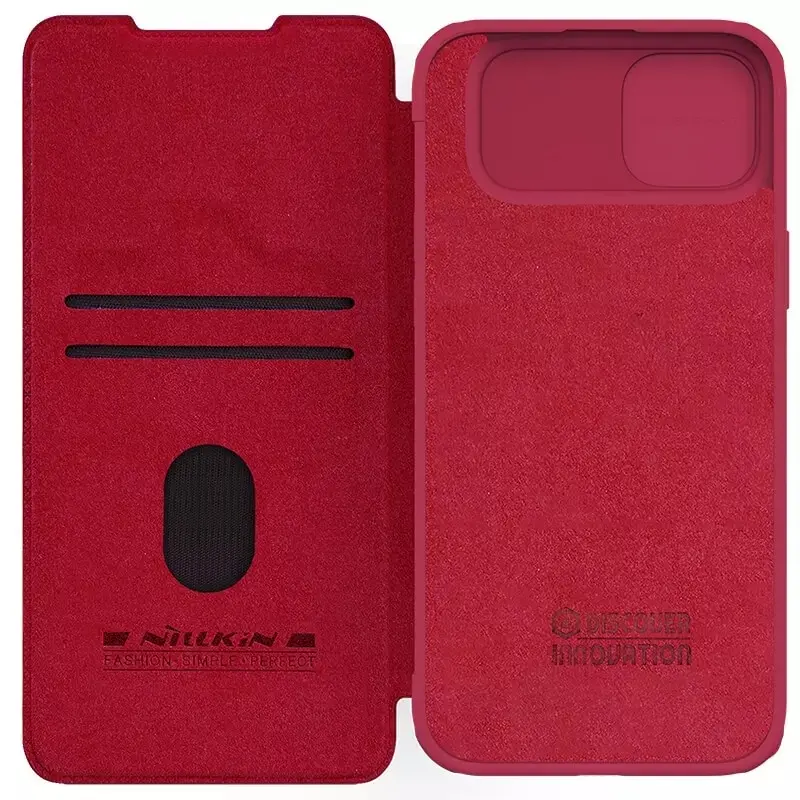 Husă de protecție Nillkin Apple iPhone 15 Plus Qin Pro, roșu