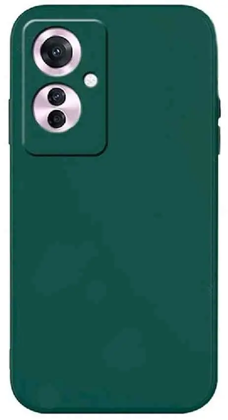 Чехол WOO Liquid Silicone Oppo Reno 11F (WOOCLSR11FGR), зеленый на tehnoparc.md Чехол WOO Liquid Silicone Oppo Reno 11F (WOOCLSR11FGR), зеленый