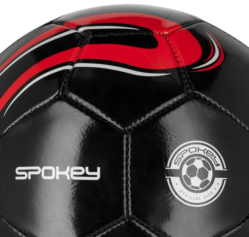 Minge de fotbal Spokey Mercury, negru/roșu