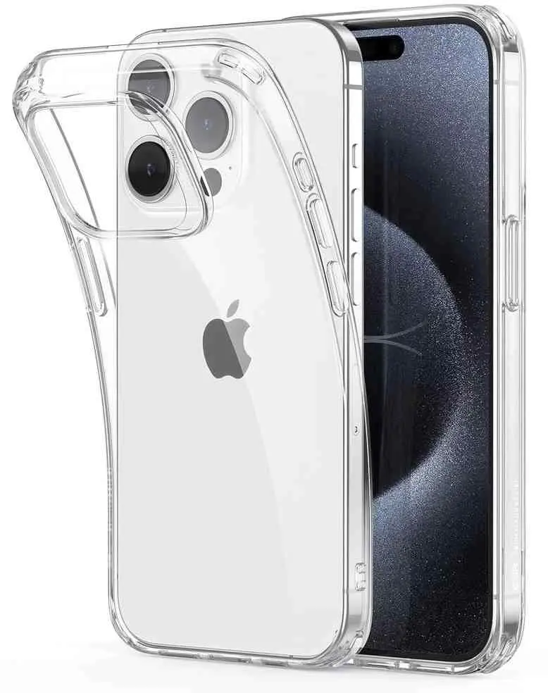 Чехол Helmet TPU Soft iPhone 15 Pro Clear (HMTCTIP15PSC), прозрачный