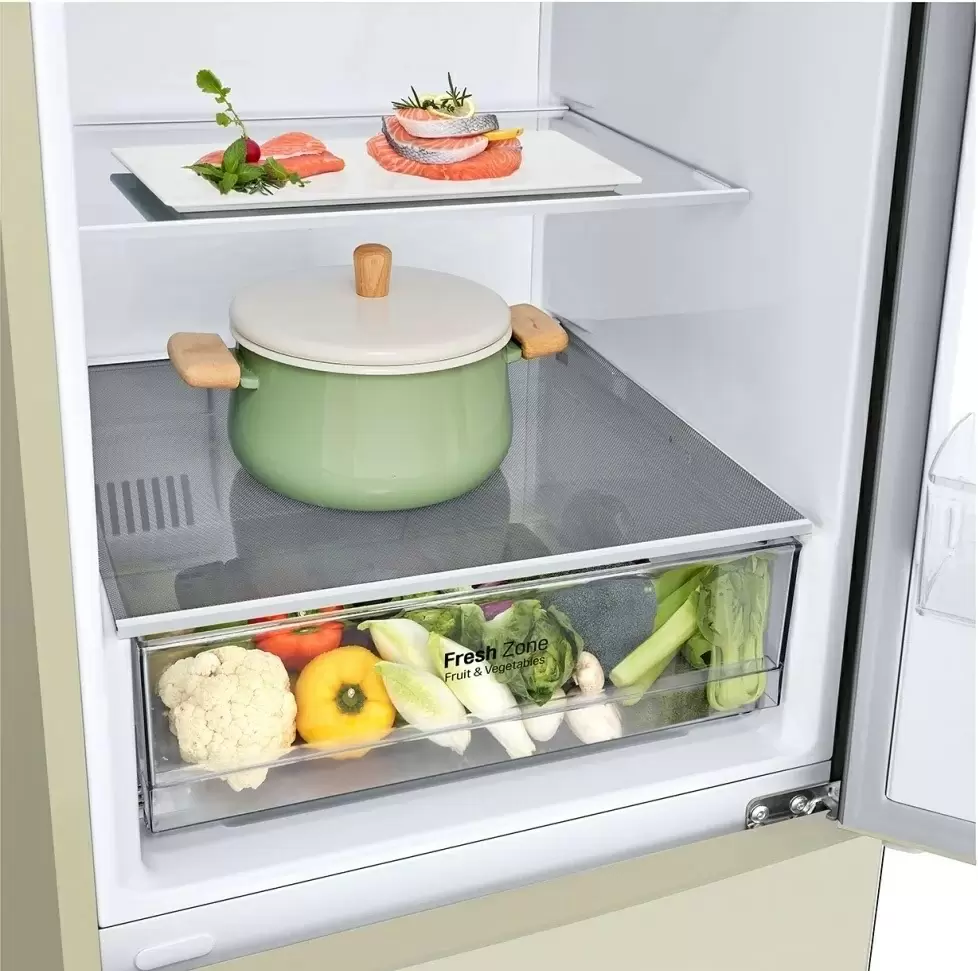 Холодильник LG GA-B509CEWL, бежевый