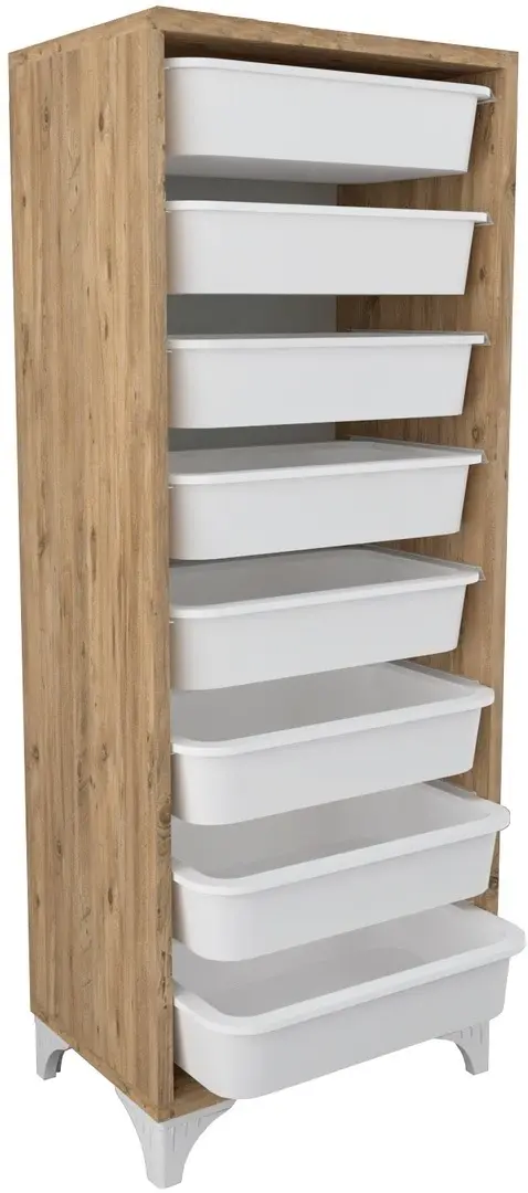Container pentru jucării Fabulous cu 8 coșuri, pin