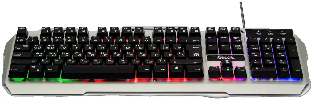 Tastatură Defender Metal Hunter GK-140L, argintiu