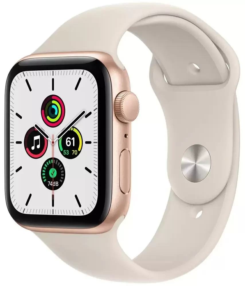 Умные часы Apple Watch SE 40mm, корпус из алюминия, спортивный ремешок сияющая звезда, золотой