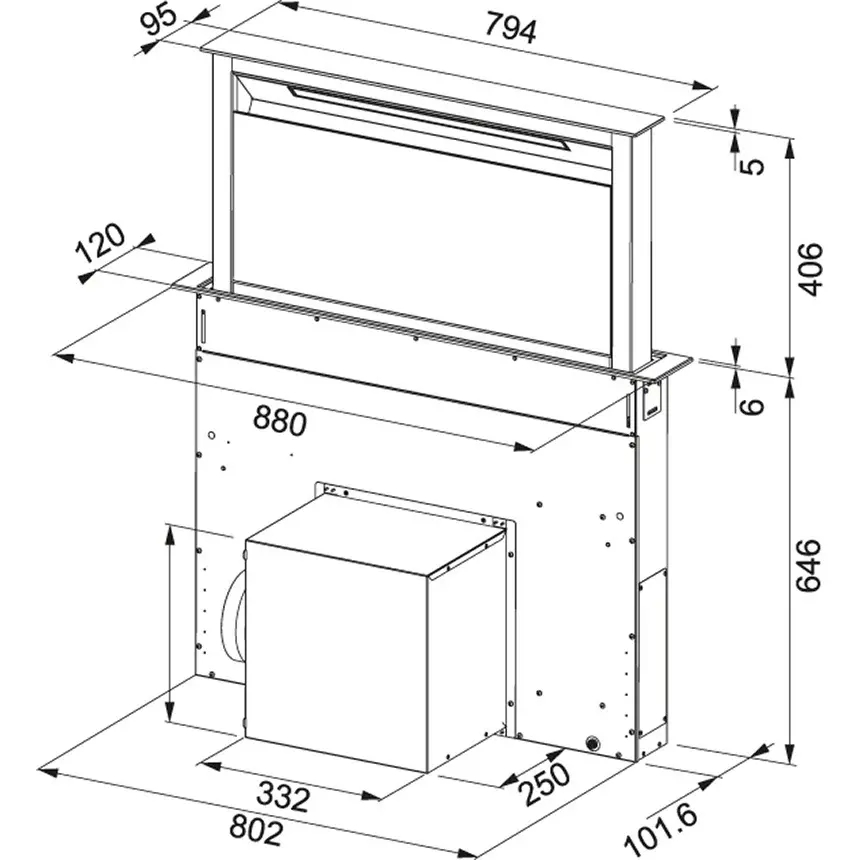 Вытяжка Franke Dawn FDW 908 IB XS, черный на tehnoparc.md Вытяжка Franke Dawn FDW 908 IB XS, черный