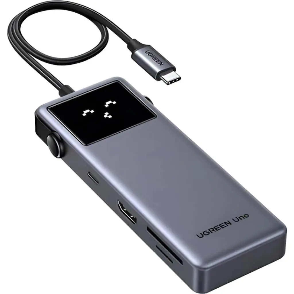 Разветвитель Ugreen 7in1 Type-C, серый на tehnoparc.md Разветвитель Ugreen 7in1 Type-C, серый