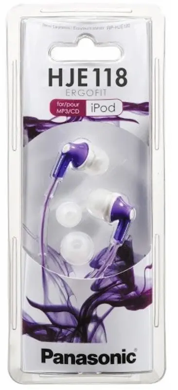 Наушники Panasonic RP-HJE118GUV, фиолетовый на tehnoparc.md Наушники Panasonic RP-HJE118GUV, фиолетовый