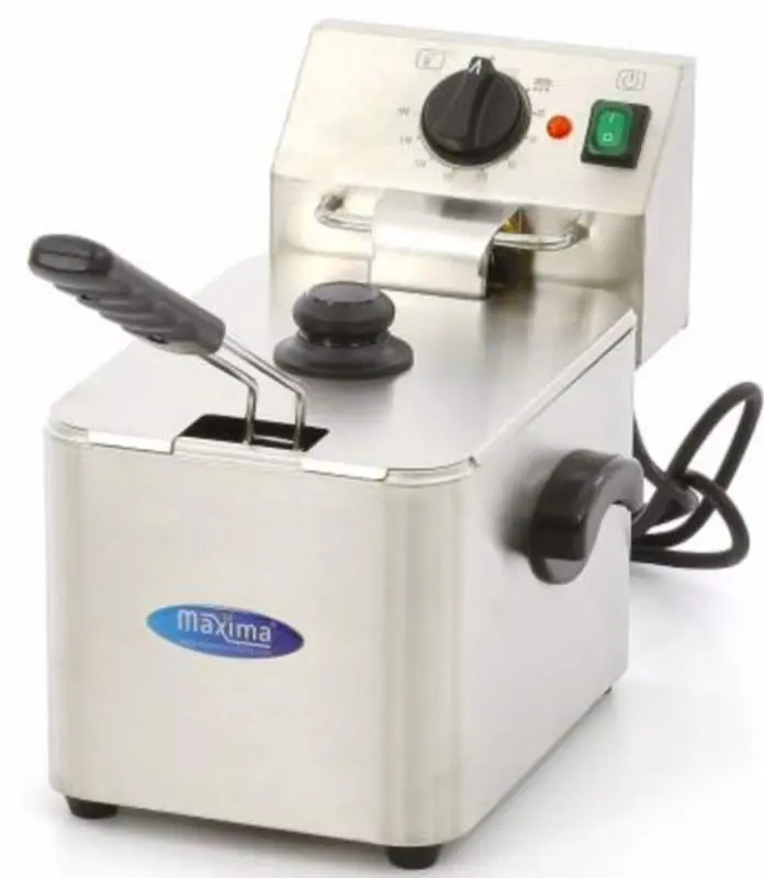 Friteuză electrică Maxima 09300410, inox/negru