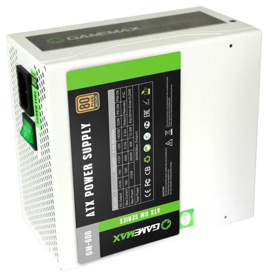 Sursă de alimentare Gamemax GM-600, alb