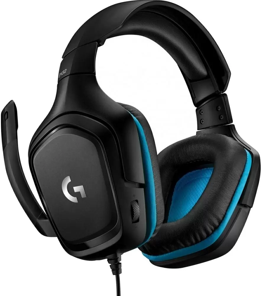 Căşti Logitech G432 Gaming Headset, negru/albastru