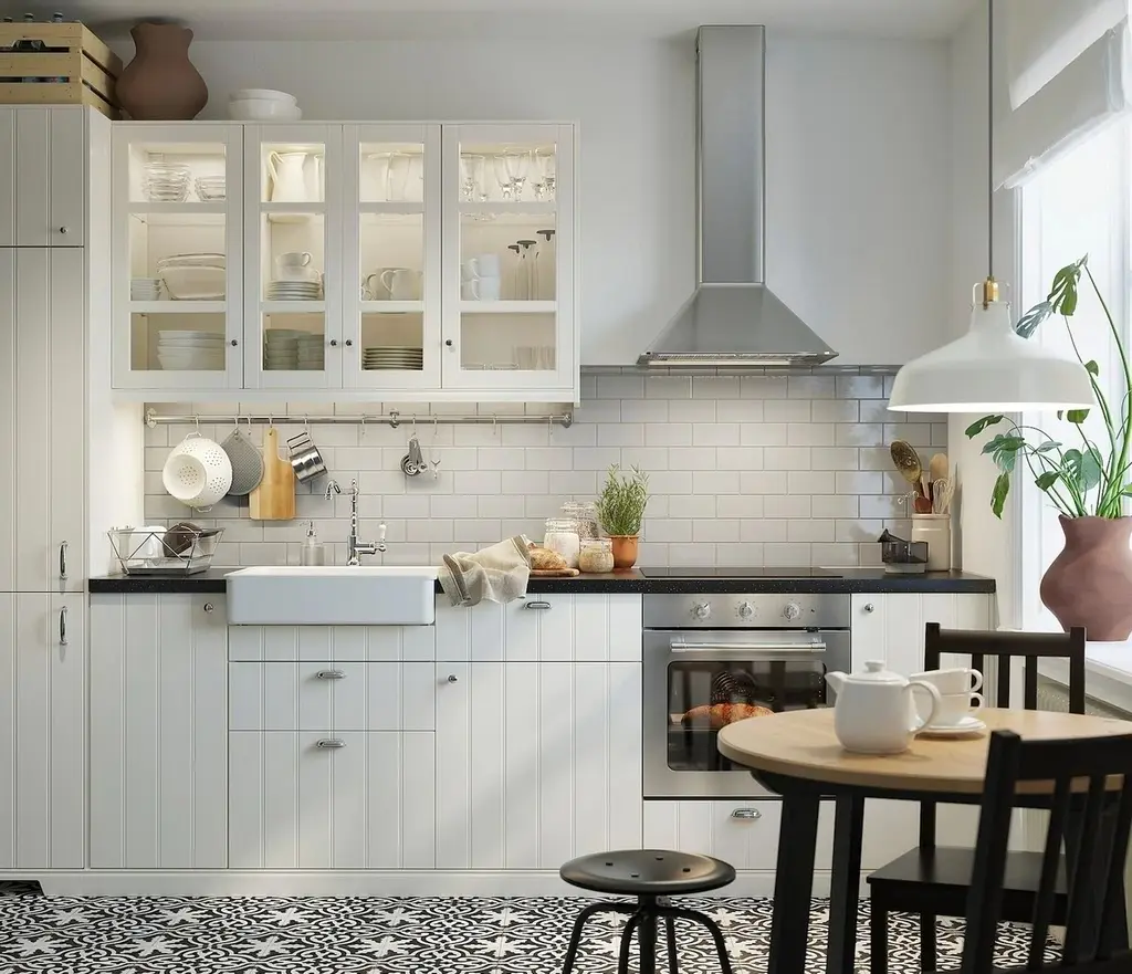 Scaun IKEA Stefan, negru-maro
