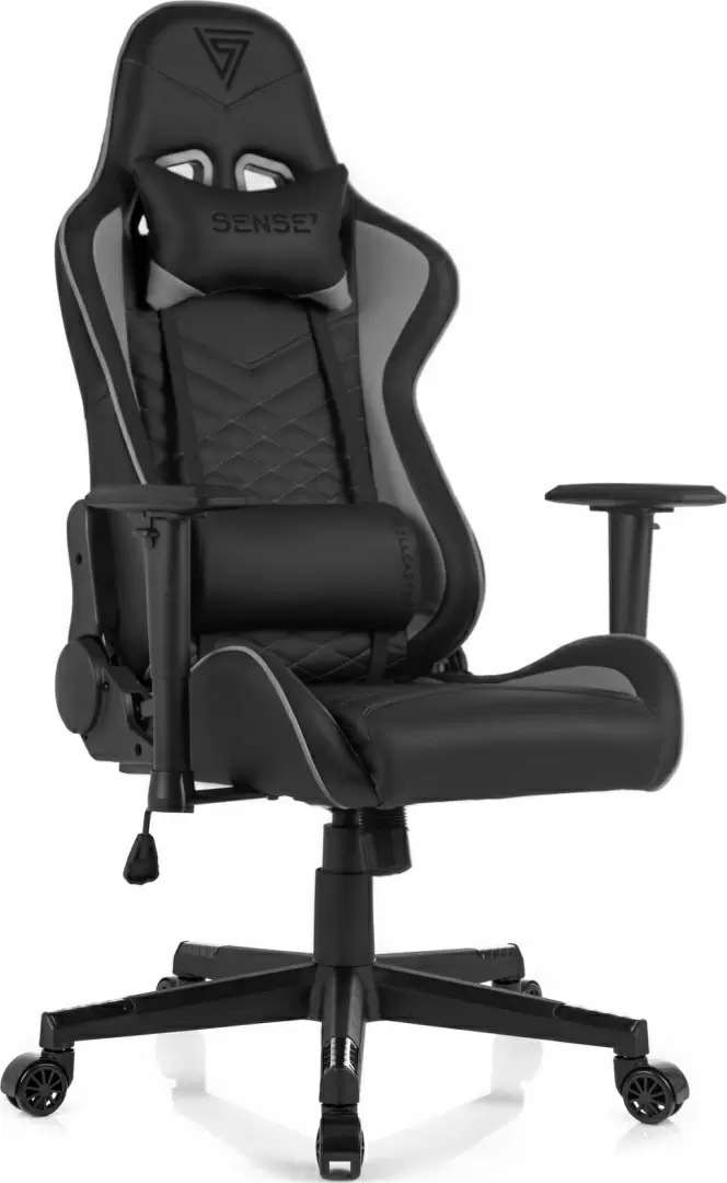 Компьютерное кресло SENSE7 Spellcaster, черный/серый