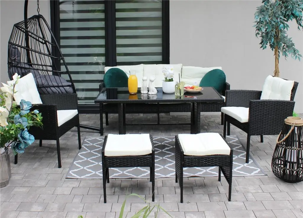 Set mobilă de grădină GardenLine SAD9583, negru pe tehnoparc.md Set mobilă de grădină GardenLine SAD9583, negru
