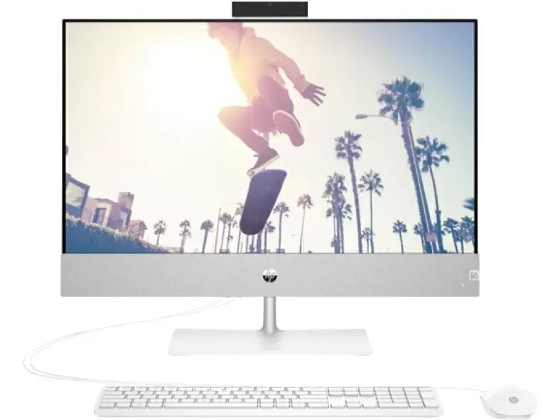 All-in-One HP Pavilion 24 58K25EA (23.8"/FHD/Ryzen 5 5500U/8GB/512GB), argintiu