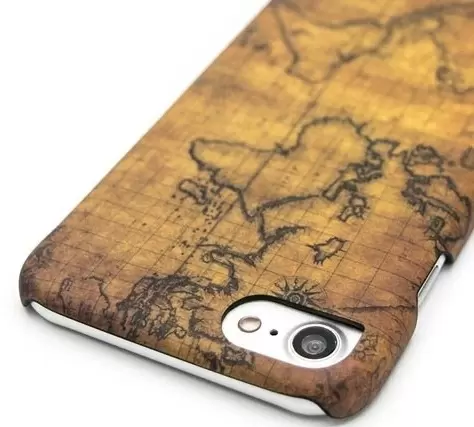 Husă de protecție I-Paint Hard Case IPhone X Map, cafeniu