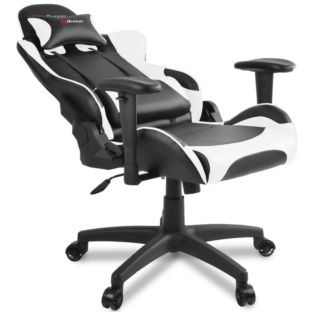 Геймерское кресло Arozzi Verona V2, черный/белый